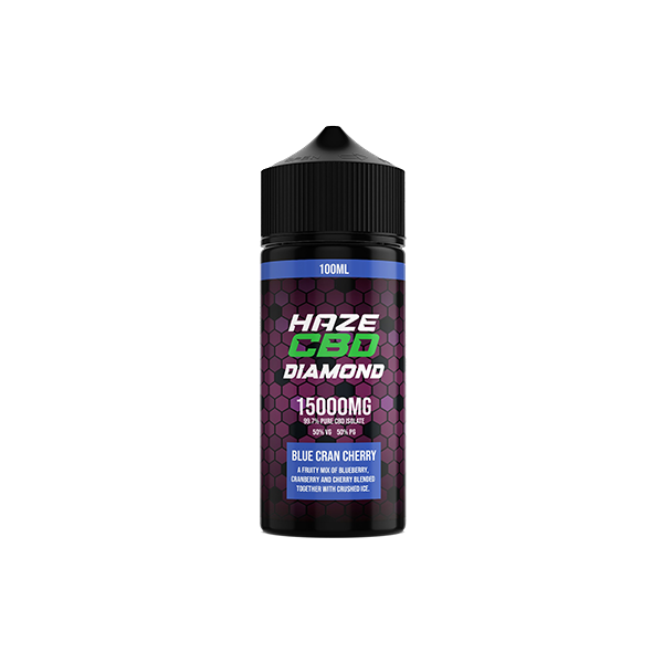 Haze CBD Diamond 15000mg CBD E-Liquid 100ml - Flavour: Blue Raspberry