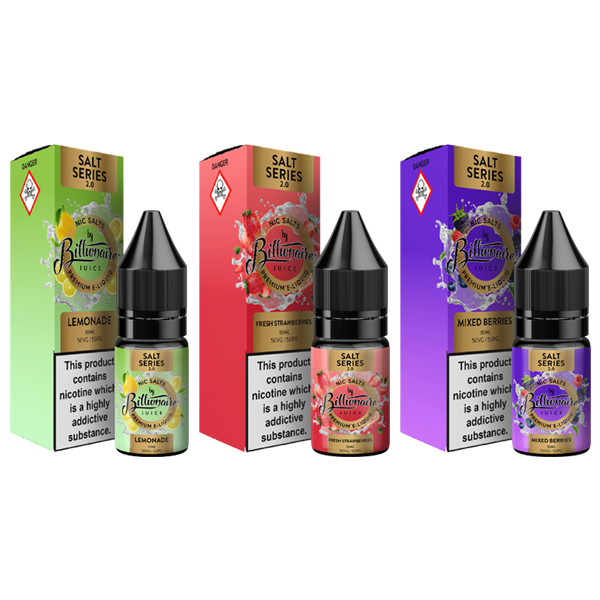 20mg Billionaire Juice Salt Series 2.0 10ml Nic Salts (50VG/50PG) - Flavour: Mixed Berries