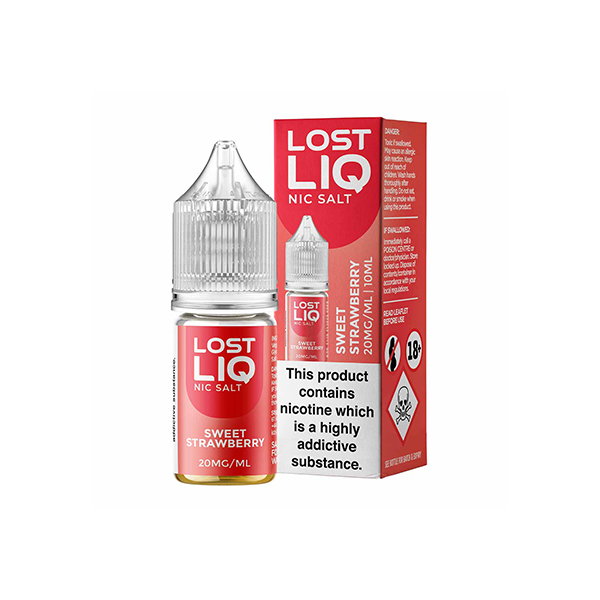 10mg Lost Liq Nic Salts (50VG/50PG) - Flavour: Blue Razz Lemonade