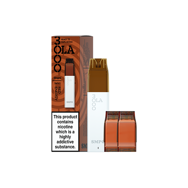 20mg SMPO Ola 3000 Prefilled Pod Vape Kit - 2ml (Pack of 3) - Flavour: Mango Ice