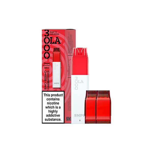 20mg SMPO Ola 3000 Prefilled Pod Vape Kit - 2ml (Pack of 3) - Flavour: Double Apple
