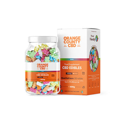 Orange County CBD 1600mg Gummies - Large Pack - Variety: Gummy Strawberries