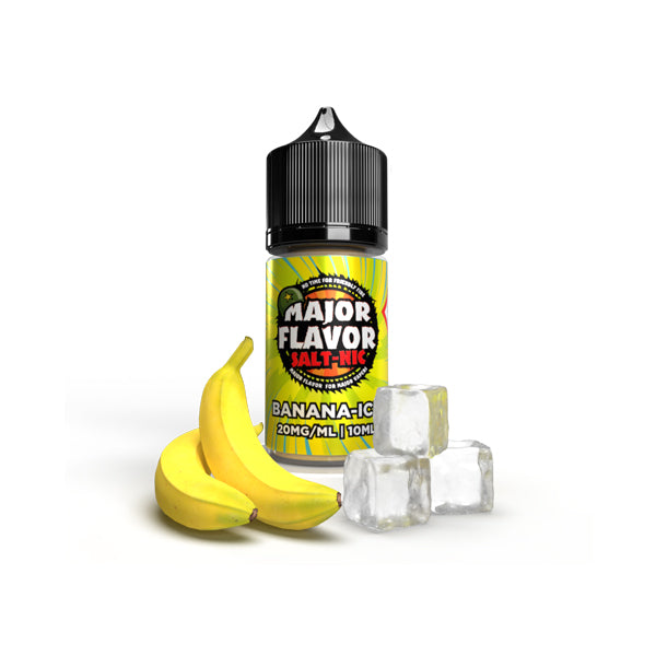10mg Major Flavor Nic Salts 10ml (60VG/40PG) - Flavour: Banana Ice