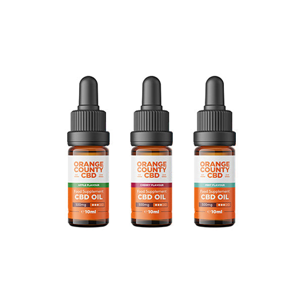 Orange County CBD 500mg Broad Spectrum CBD Oil - 10ml - Flavour: Cherry