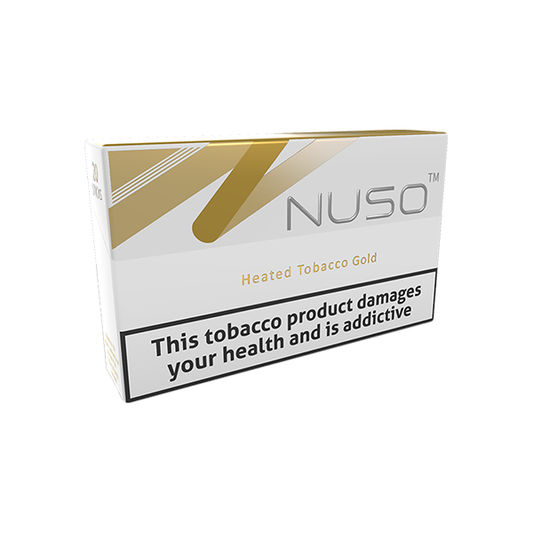 NUSO Heated Tobacco Sticks Strength 5 - 20 Sticks - Flavour: Gold Tobacco