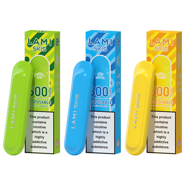 20mg Lami Skis Disposable Vaping Device 600 Puffs - Flavour: Icy Grape