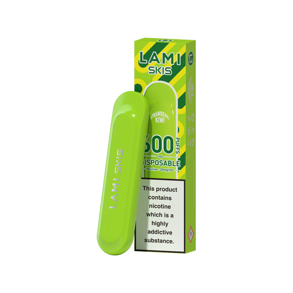 20mg Lami Skis Disposable Vaping Device 600 Puffs - Flavour: Icy Watermelon