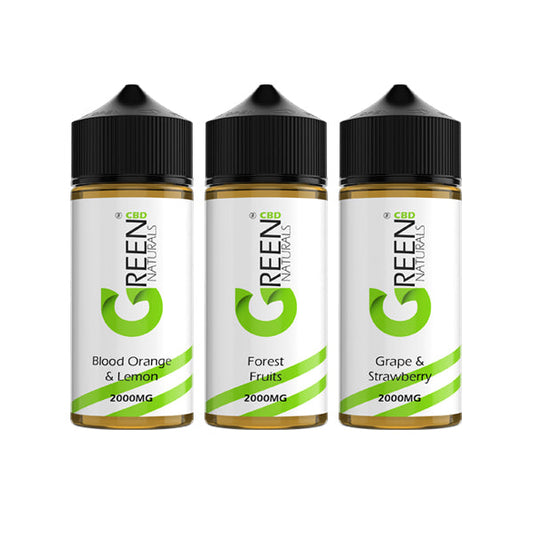 Green Naturals 2000mg CBD Vaping Liquid 100ml (50PG/50VG) - Flavour: Forest Fruits
