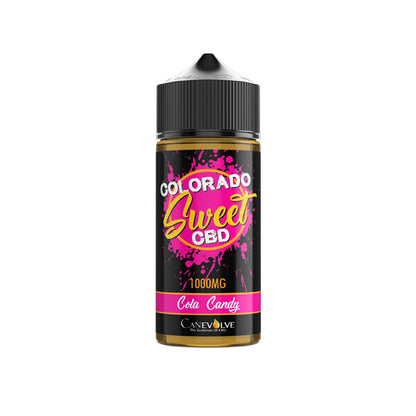 Colorado Sweet 1000mg CBD Vaping Liquid 100ml (50PG/50VG) - Flavour: Strawberry Candy