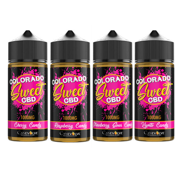 Colorado Sweet 1000mg CBD Vaping Liquid 100ml (50PG/50VG) - Flavour: Raspberry Candy
