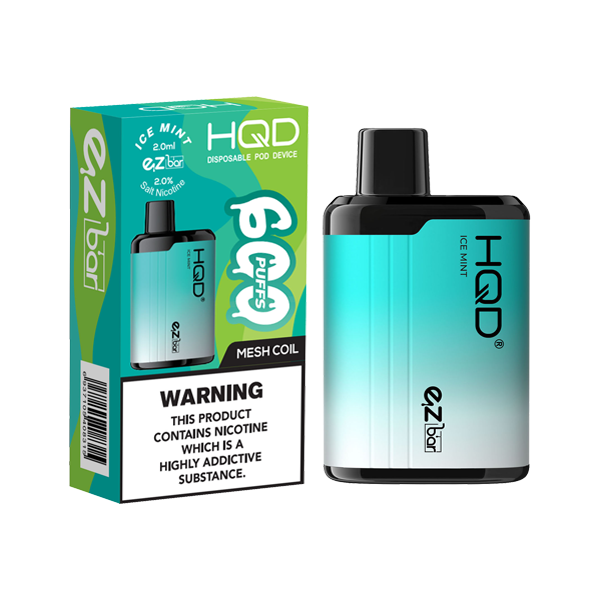 20mg HQD EZ Bar Disposable Vape Device 600 Puffs - Flavour: Strawberry Watermelon