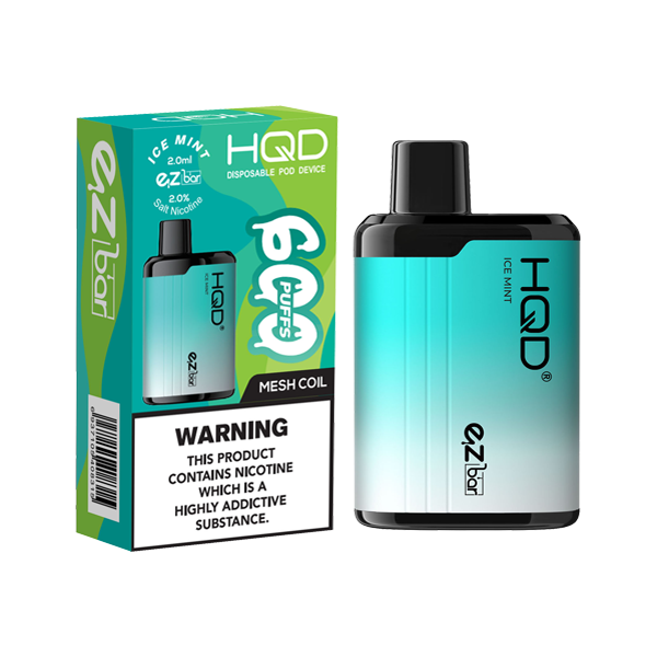 20mg HQD EZ Bar Disposable Vape Device 600 Puffs - Flavour: Blue Raspberry Lemon
