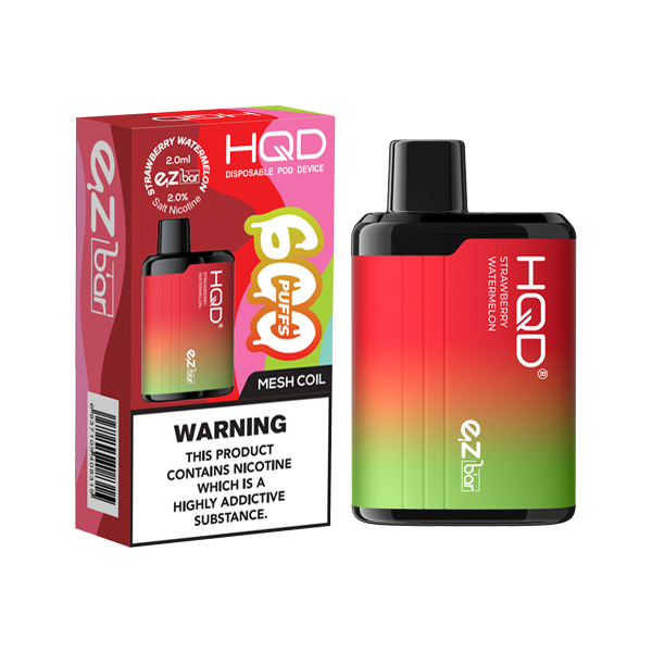 20mg HQD EZ Bar Disposable Vape Device 600 Puffs - Flavour: Fresh Berries