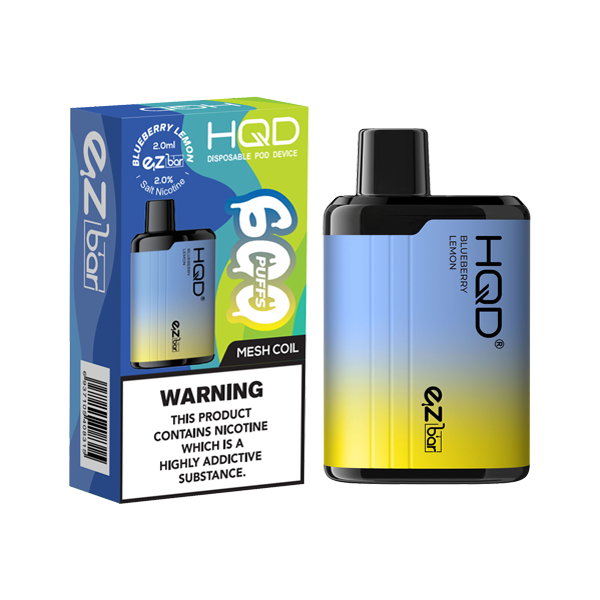 20mg HQD EZ Bar Disposable Vape Device 600 Puffs - Flavour: Lime Passion Fruit