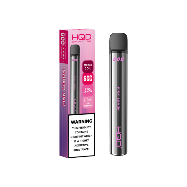 20mg HQD 600 Disposable Vape Device 600 Puffs - Flavour: Grape Ice