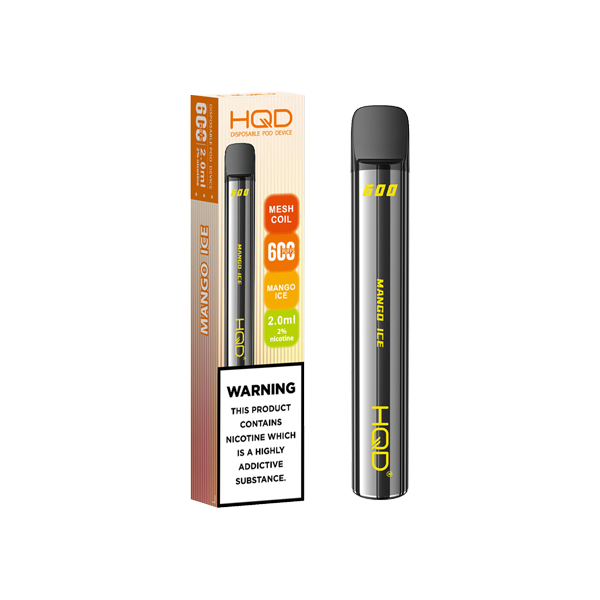 20mg HQD 600 Disposable Vape Device 600 Puffs - Flavour: Very Berry