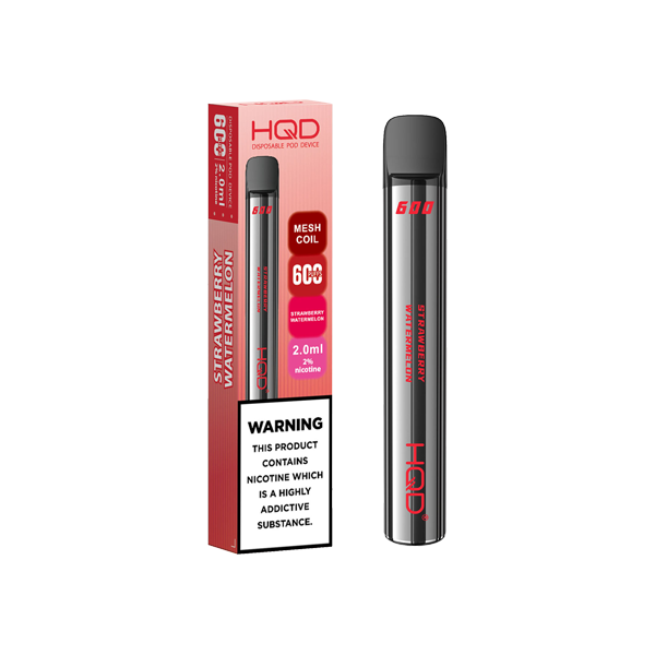 20mg HQD 600 Disposable Vape Device 600 Puffs - Flavour: Grape Ice