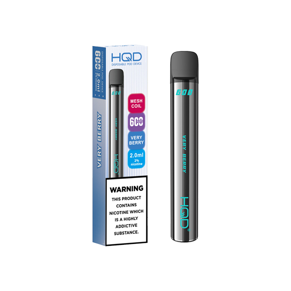 20mg HQD 600 Disposable Vape Device 600 Puffs - Flavour: Strawberry Watermelon