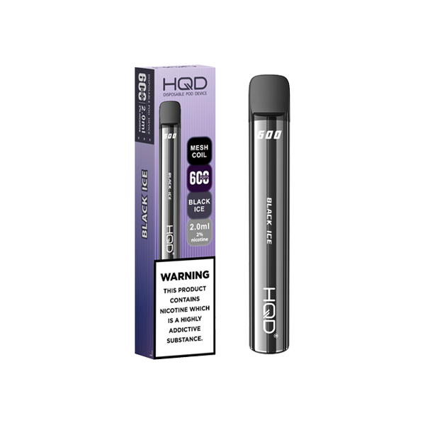 20mg HQD 600 Disposable Vape Device 600 Puffs - Flavour: Very Berry