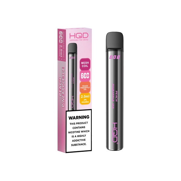 20mg HQD 600 Disposable Vape Device 600 Puffs - Flavour: Strawberry Watermelon