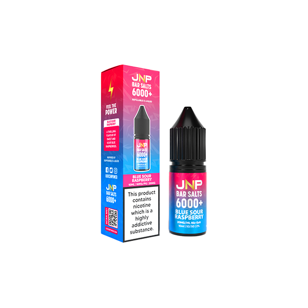 20mg JNP 6000+ Bar Salts 10ml (50VG/50PG) - Flavour: Blue Razz Gummy Bear