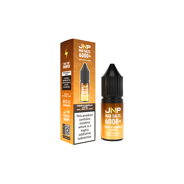 20mg JNP 6000+ Bar Salts 10ml (50VG/50PG) - Flavour: Juicy Peach