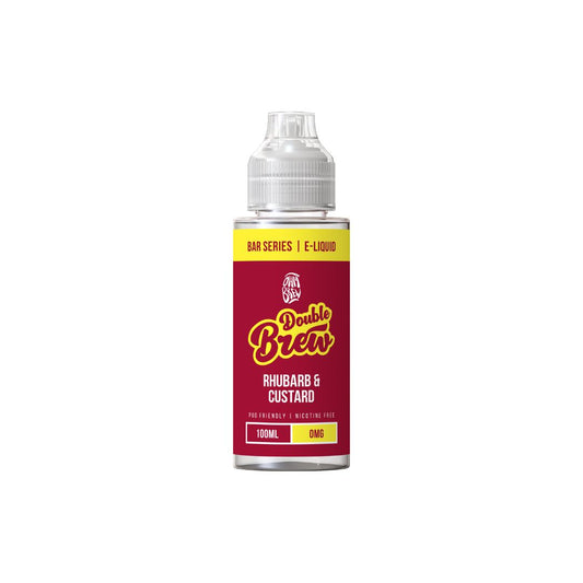 0mg Ohm Brew Bar Series Double Brew 100ml Shortfill (55VG/45PG) - Flavour: Rhubarb & Custard