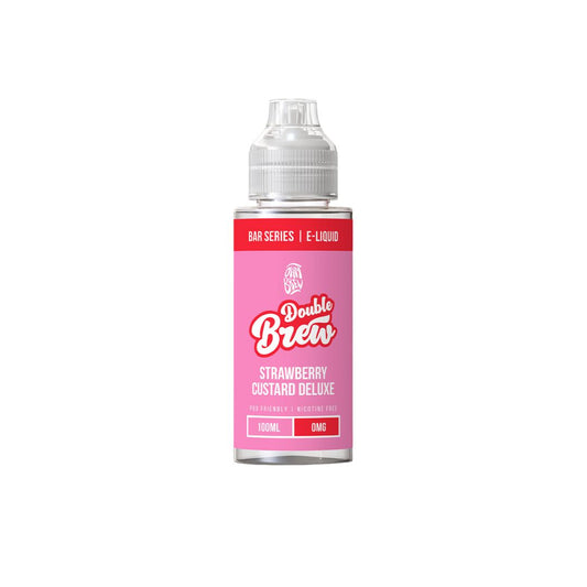 0mg Ohm Brew Bar Series Double Brew 100ml Shortfill (55VG/45PG) - Flavour: Strawberry Custard Deluxe