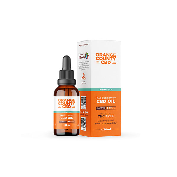 Orange County CBD 1500mg Flavoured Tincture Oil 30ml - Flavour: Apple