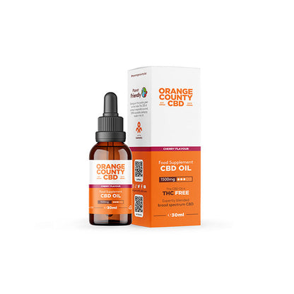 Orange County CBD 1500mg Flavoured Tincture Oil 30ml - Flavour: Apple