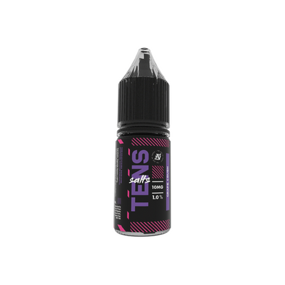 5mg Tens Salts 10ml Nic Salts (50VG/50PG) - (Full Box) Pack Of 10 - Flavour: Rhubarb Crumble