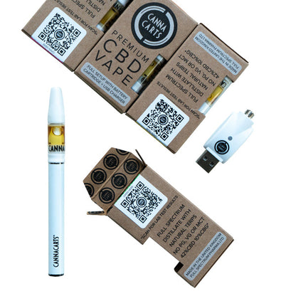 Cannacarts Premium CBD Vape Full Setup - Flavour: Tangerine Dream