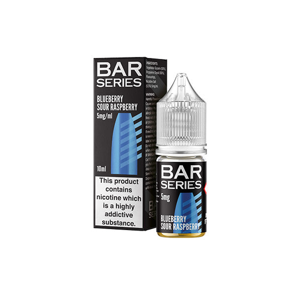 5mg Bar Series 10ml Nic Salts (50VG/50PG) - Flavour: Blueberry Sour Raspberry