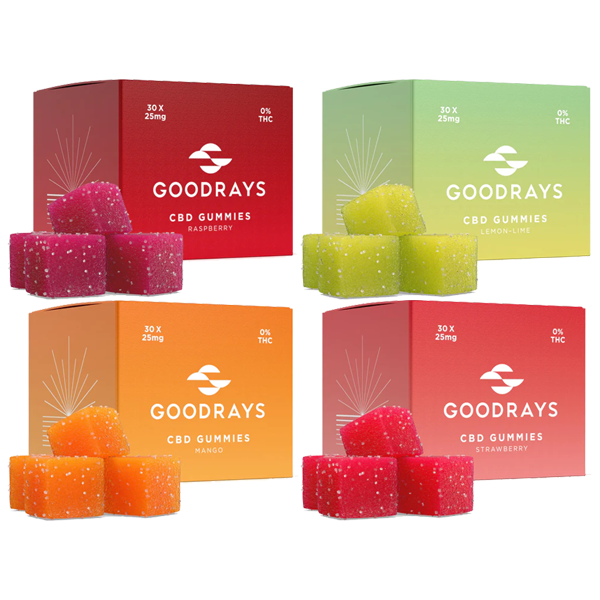 Goodrays 750mg CBD Gummies - 30 Pieces - Flavour: Mango