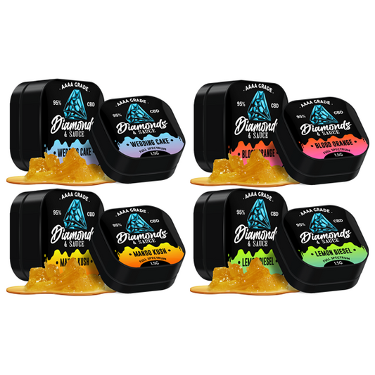 Diamonds & Sauce 95% Full Spectrum CBD Distillate - 1.5g - Terpene Strains: Blood Orange