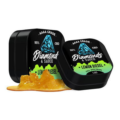 Diamonds & Sauce 95% Full Spectrum CBD Distillate - 1.5g - Terpene Strains: Wedding Cake