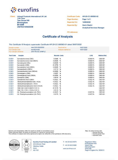 Infused Amphora 20% CBD Vape Pen Cartridge 0.3ml - Flavour: Mend
