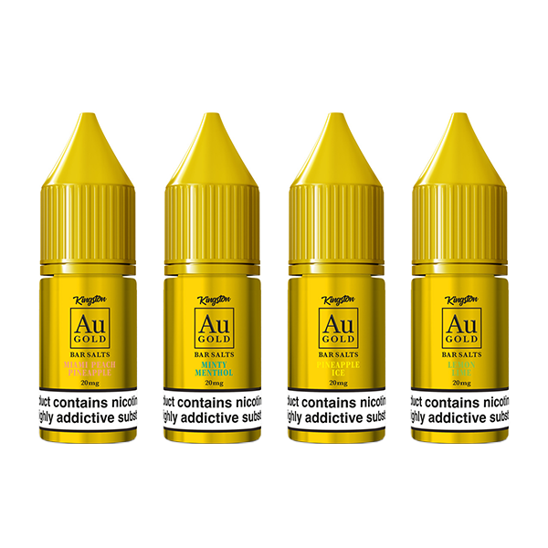 20mg AU Gold By Kingston Nic Salt 10ml (60VG/40PG) - Flavour: Miami Peach Pineapple