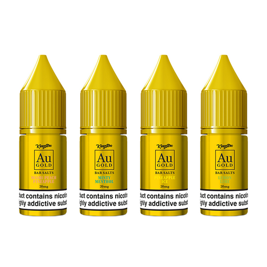 20mg AU Gold By Kingston Nic Salt 10ml (60VG/40PG) - Flavour: Strawberry Raspberry Cherry Ice