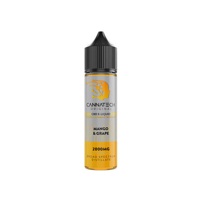 Cannatech 2000mg Broad Spectrum CBD E-liquid 50ml - Flavour: Blueberry & Cherry