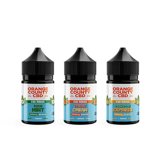 Orange County CBD Cali Range 1500mg CBD 50ml E-liquid (60VG/40PG) - Flavour: Kush Mint