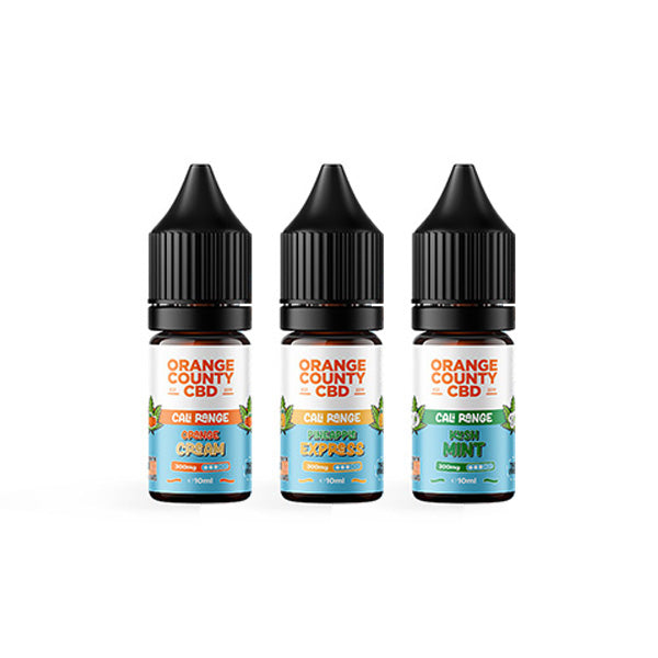 Orange County CBD Cali Range 300mg CBD 10ml E-liquid (60VG/40PG) - Flavour: Orange Cream