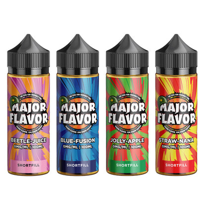Major Flavor 100ml Shortfill 0mg (70VG/30PG) - Flavour: Straw-Nana