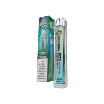 20mg Soda King Bar Disposable Vape Device 600 Puffs - Flavour: Menthol