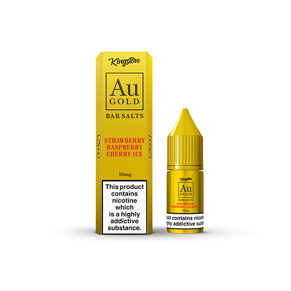 10mg AU Gold By Kingston Nic Salt 10ml (60VG/40PG) - Flavour: Tutti Frutti
