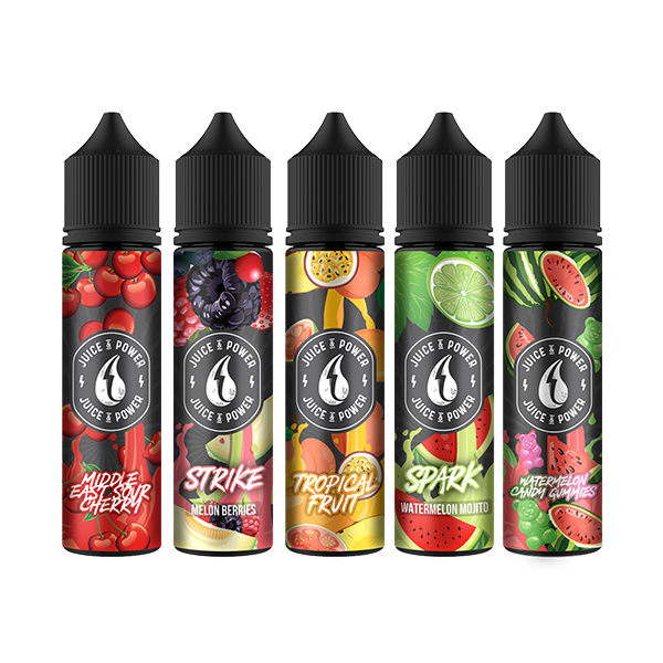 0mg Juice N Power Shortfills 50ml (70VG/30PG) - Flavour: Honeydew Kiwi Mint