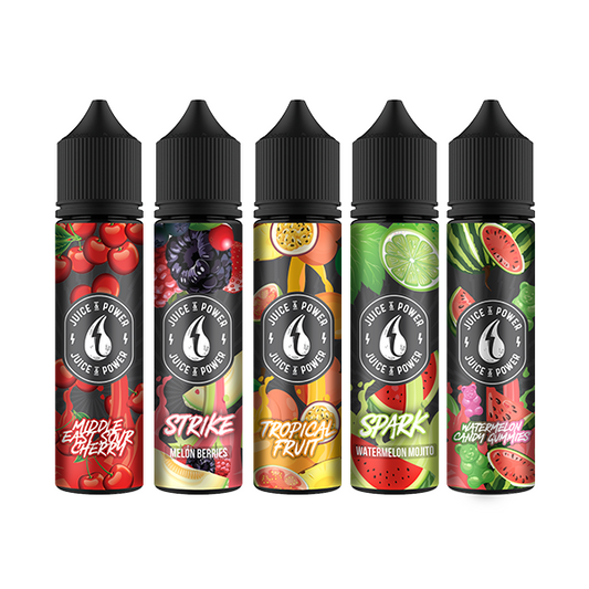 0mg Juice N Power Shortfills 50ml (70VG/30PG) - Flavour: Watermelon Candy Gummies
