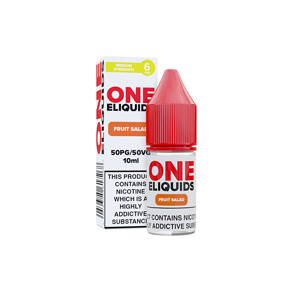 6mg One E-Liquids Flavoured Nicotine E-Liquid 10ml (50VG/50PG) - Flavour: Vanilla