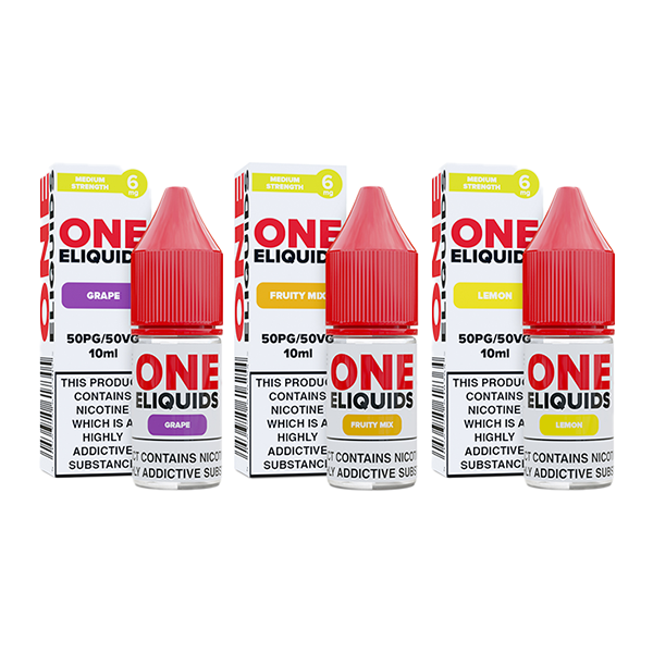 6mg One E-Liquids Flavoured Nicotine E-Liquid 10ml (50VG/50PG) - Flavour: Blackcurrant
