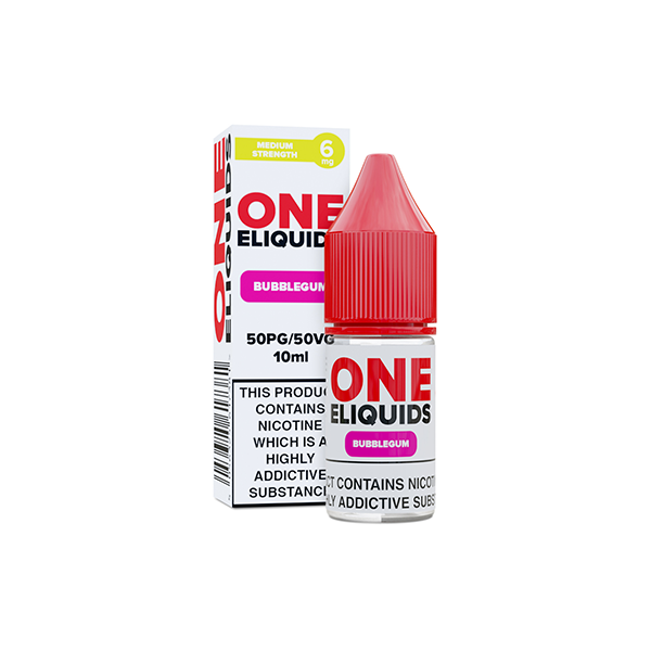 6mg One E-Liquids Flavoured Nicotine E-Liquid 10ml (50VG/50PG) - Flavour: Blackcurrant
